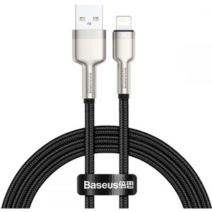Baseus Cafule Series USB-A naar Lightning Kabel 1 Meter Metaal Zwart