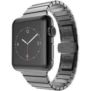 Apple Watch Bandje - 1-9/SE 41MM/40MM/38MM - Schakelband - RVS - Zwart