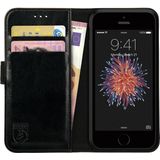 Rosso Element Apple iPhone 5/5S/SE Hoesje Book Cover Zwart