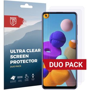 Rosso Samsung Galaxy A21S Ultra Clear Screen Protector Duo Pack