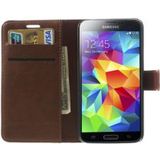 Samsung Galaxy S5 Portemonnee Stand Hoesje Bruin