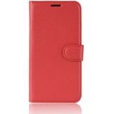 Samsung Galaxy A80 Lychee Portemonnee Hoesje Rood