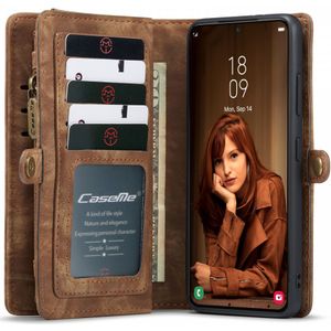 CaseMe 008 Samsung Galaxy S22 Hoesje Book Case Back Cover Bruin