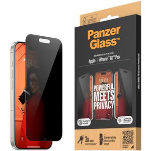 PanzerGlass Ultra-Wide Fit Apple iPhone 15 Pro Privacy Screenprotector Glas