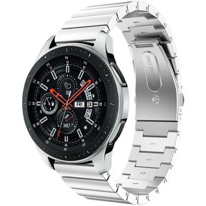 Universeel Smartwatch 22MM Bandje - Luxe Schakels - Roestvrij Staal - Zilver