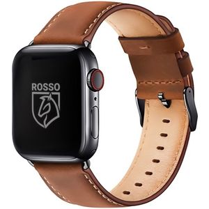 Rosso Deluxe - Apple Watch Bandje - 1-9/SE 38MM/40MM/41MM - Echt Leer Bruin
