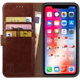 Rosso Element Apple iPhone XR Hoesje Book Cover Bruin