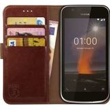 Rosso Element Nokia 1 Hoesje Book Cover Bruin