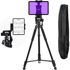 Buddi Tab Houder Statief - Verstelbaar Tripod - Met Tas - Zwart