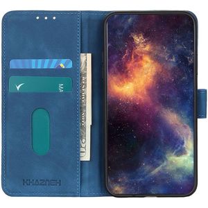KHAZNEH Samsung Galaxy A54 Hoesje Retro Wallet Book Case Blauw