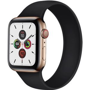 Apple Watch 1-9-SE-Ultra Bandje - 49MM/45MM/44MM/42MM - Siliconen Zwart Maat M