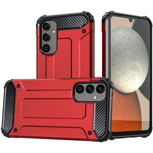 Samsung Galaxy A34 Hoesje Shock Proof Hybride Back Cover Rood