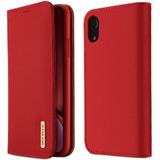 Dux Ducis Luxe Book Case Apple iPhone XR Hoesje Echt Leer Rood