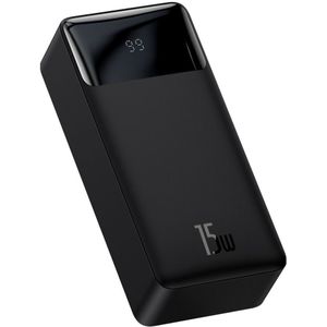 Baseus Bipow 30.000mAh Powerbank Hoge Capaciteit Met Display Zwart 15W