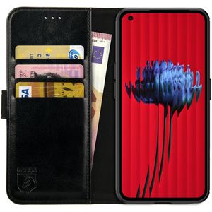 Rosso Element Nothing Phone 1 Hoesje Book Cover Wallet Zwart