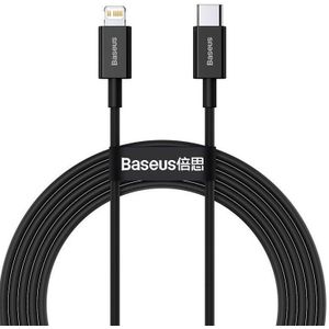 Baseus Superior Series USB-C naar Apple Lightning PD 20W 2 Meter Zwart