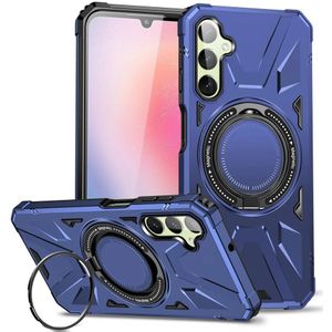 Samsung Galaxy A55 Hoesje MagSafe Magnetische Ring Stand Blauw