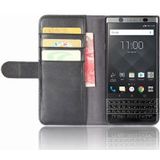 Echt Leren BlackBerry Keyone Hoesje Zwart