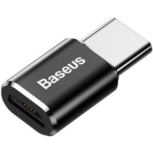 Baseus Mini USB-C naar Micro USB Adapter Converter 2.4A Zwart