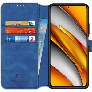 DG Ming Xiaomi Poco F3 / Mi 11i Hoesje Retro Wallet Book Case Blauw