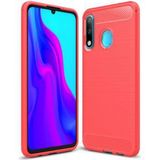 Huawei P30 Lite Geborsteld TPU Hoesje Rood