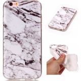 Apple iPhone 6 / 6S TPU Hoesje Marmer Wit