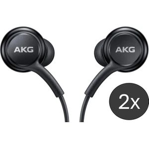 Duo Pack Originele Samsung AKG Headset Oordopjes met USB-C Plug Zwart