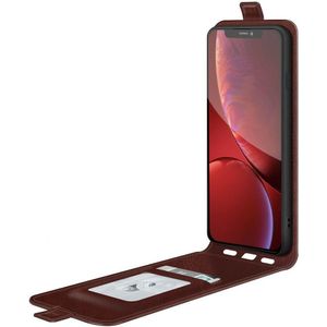 Apple iPhone 13 Pro Hoesje Verticale Flip Wallet Case Kunstleer Bruin