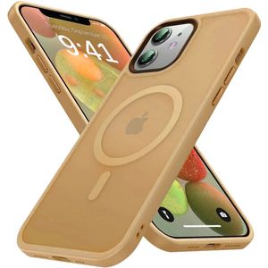 Apple iPhone 14 Pro Max Hoesje met MagSafe Back Cover Matte Oranje