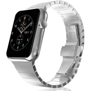 Apple Watch 1-9/SE/Ultra 49/45/44/42MM Bandje Schakelband RVS Zilver
