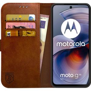 Rosso Element Motorola Moto G55 Hoesje Book Case Wallet Bruin