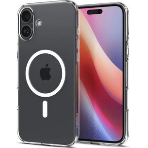 Spigen Crystal Flex MagFit iPhone 16 Hoesje MagSafe Back Cover Transparant