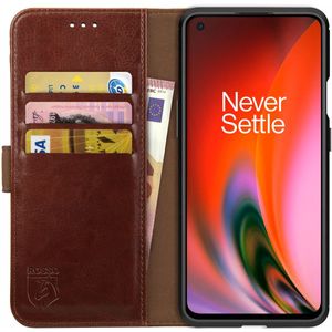 Rosso Element OnePlus Nord 2 5G Hoesje Book Cover Wallet Bruin