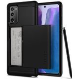 Spigen Slim Armor Card Holder Case Samsung Galaxy Note 20 Hoesje Zwart