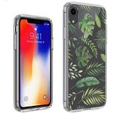 Apple iPhone XR Transparante Print Back Cover Hoesje Botanic