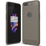 OnePlus 5 Hoesje Geborsteld TPU Grijs