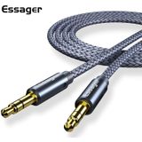 Essager 3.5mm Jack Aux Audio Kabel Nylon 1.2M Grijs