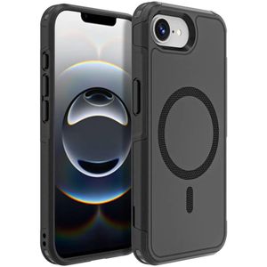 Apple iPhone 16e Hoesje Dual-Layer Hybride Back Cover met MagSafe / Qi2 Zwart