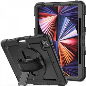 Apple iPad Pro 12.9 Hoes met Screen Protector en Handriem Zwart