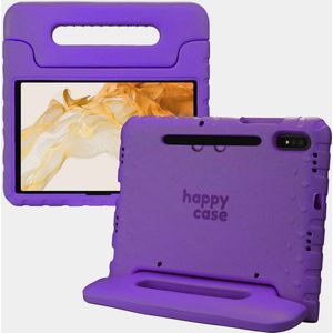 HappyCase Samsung Tab S7/S8 Kinder Tablethoes met Handvat Paars