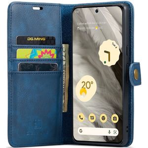 DG Ming Google Pixel 8 Hoesje Retro Wallet Book Case Blauw