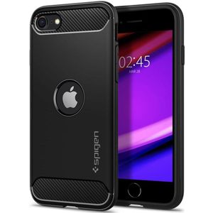 Spigen Rugged Armor Apple iPhone SE (2020/2022) Hoesje Zwart