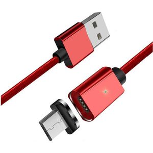 Essager 2.4A USB naar Micro-USB Fast Charge Oplaad Kabel 1M Rood