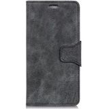Samsung Galaxy A6 Plus Vintage Portemonnee Hoesje Zwart