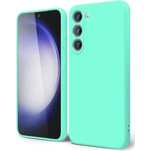 Samsung Galaxy S23 Hoesje Camera Bescherming Dun TPU Back Cover Blauw