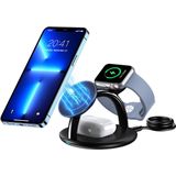 Choetech 3-in-1 Draadloze Oplaadstation iPhone/AirPods/Watch Zwart