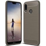 Huawei P20 Lite Geborsteld TPU Hoesje Grijs