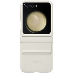 Origineel Samsung Galaxy Z Flip 5 Hoesje Flap ECO-Leather Case Cream