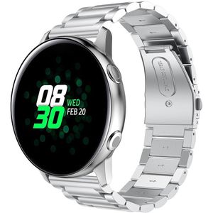 Universeel Smartwatch 20MM Bandje - Roestvrij Staal - met Schakels - Zilver