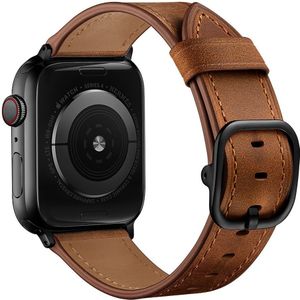 Apple Watch 1-9/SE/Ultra Bandje - 49MM/45MM/44MM/42MM - Leer - Bruin